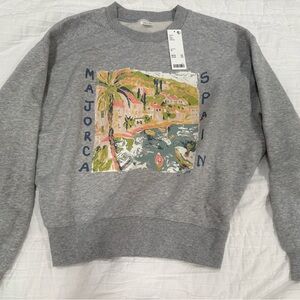 Urban Outfitters Gray Graphic Sweatshirt
